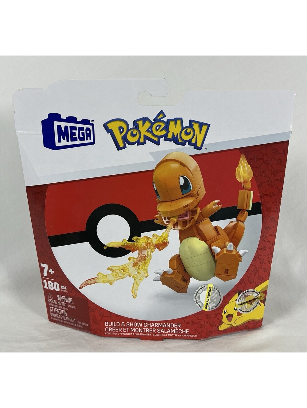 MEGA Pokémon Build & Show Charmander Building Set 180 Pieces Ages 7+